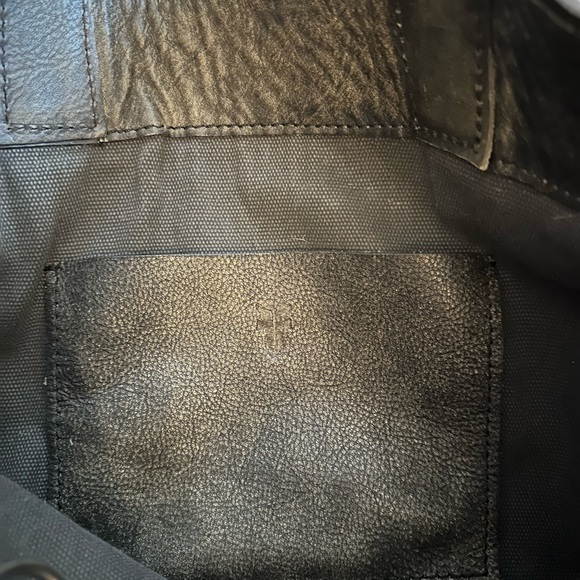 Distressed leather Frye skull tote - Picture 5 of 6